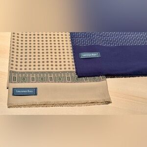 2  x Christopher Hayes Patterned Scarves